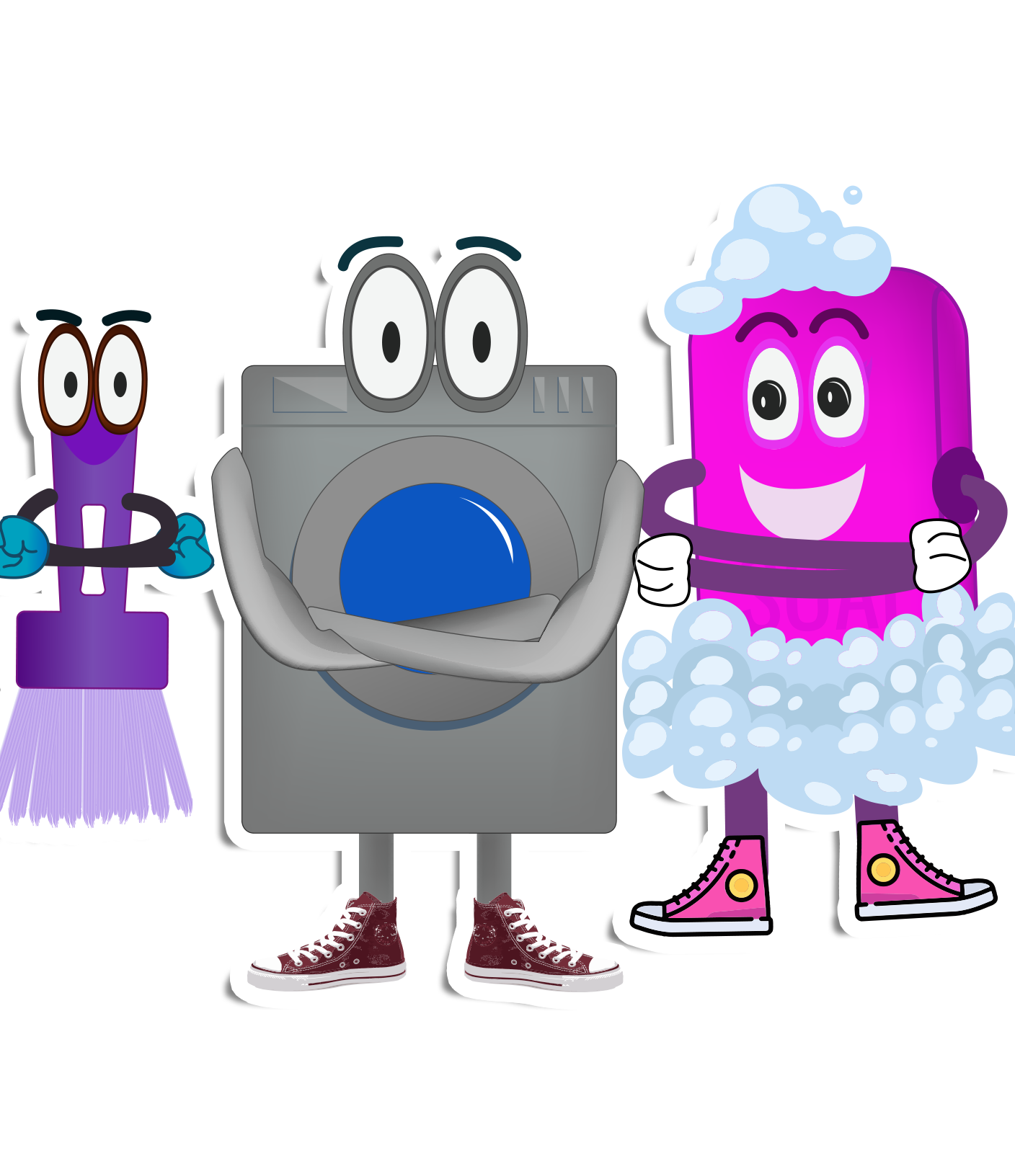 personajes de la lavandería